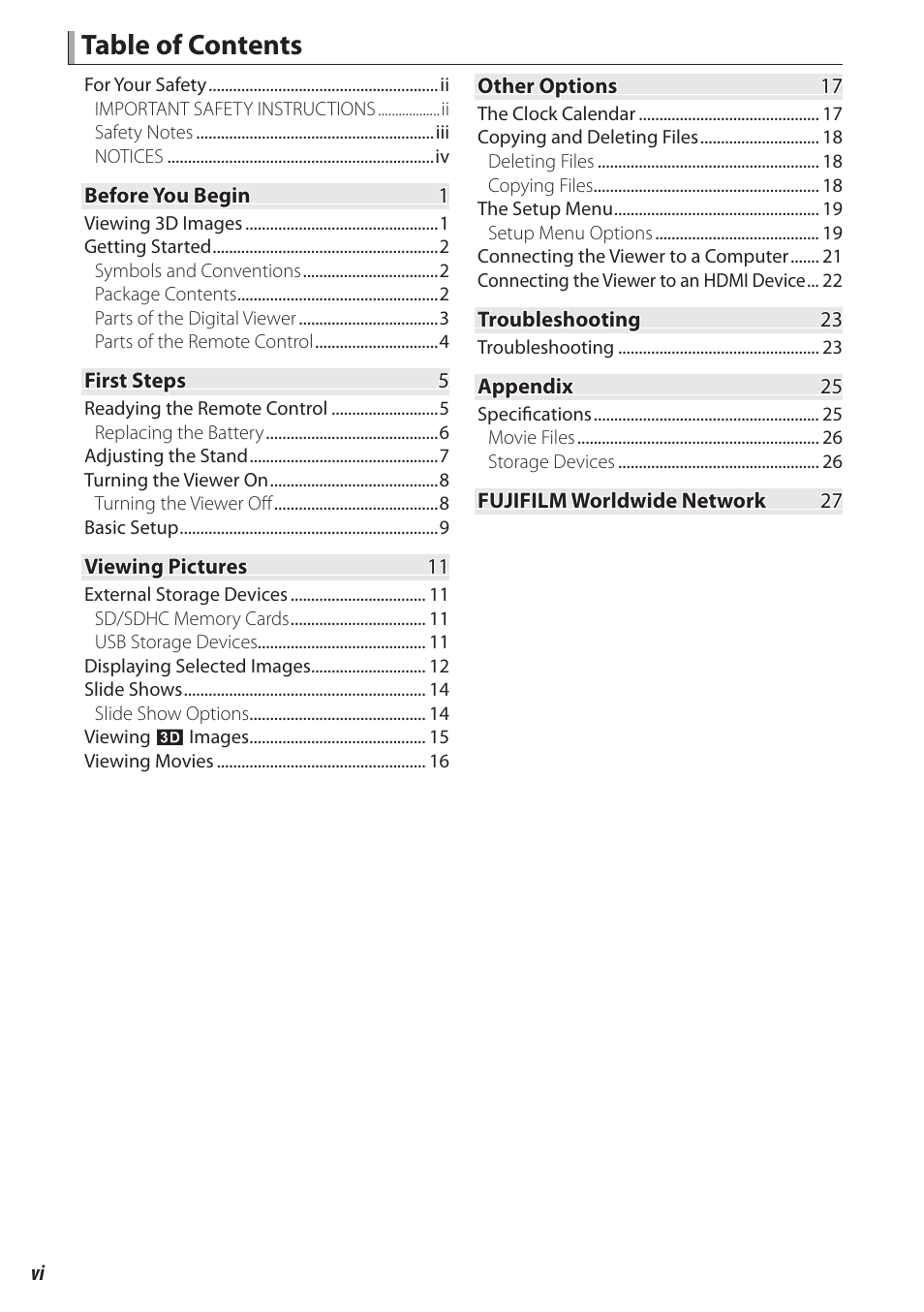 FujiFilm FinePix Real 3D V3 User Manual | Page 6 / 36