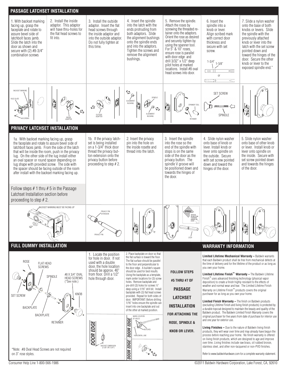 Baldwin 5800 Filmore Knob User Manual | Page 2 / 2