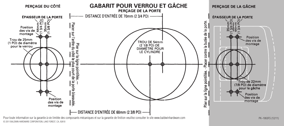 Baldwin 5237 Estate Knob User Manual | 2 pages
