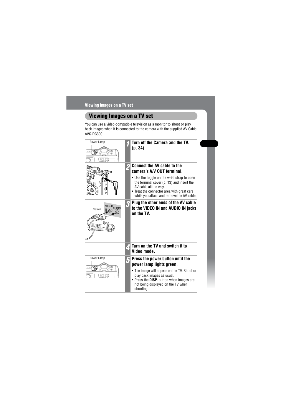 Viewing images on a tv set | Canon IXUS 50 User Manual | Page 157 / 196