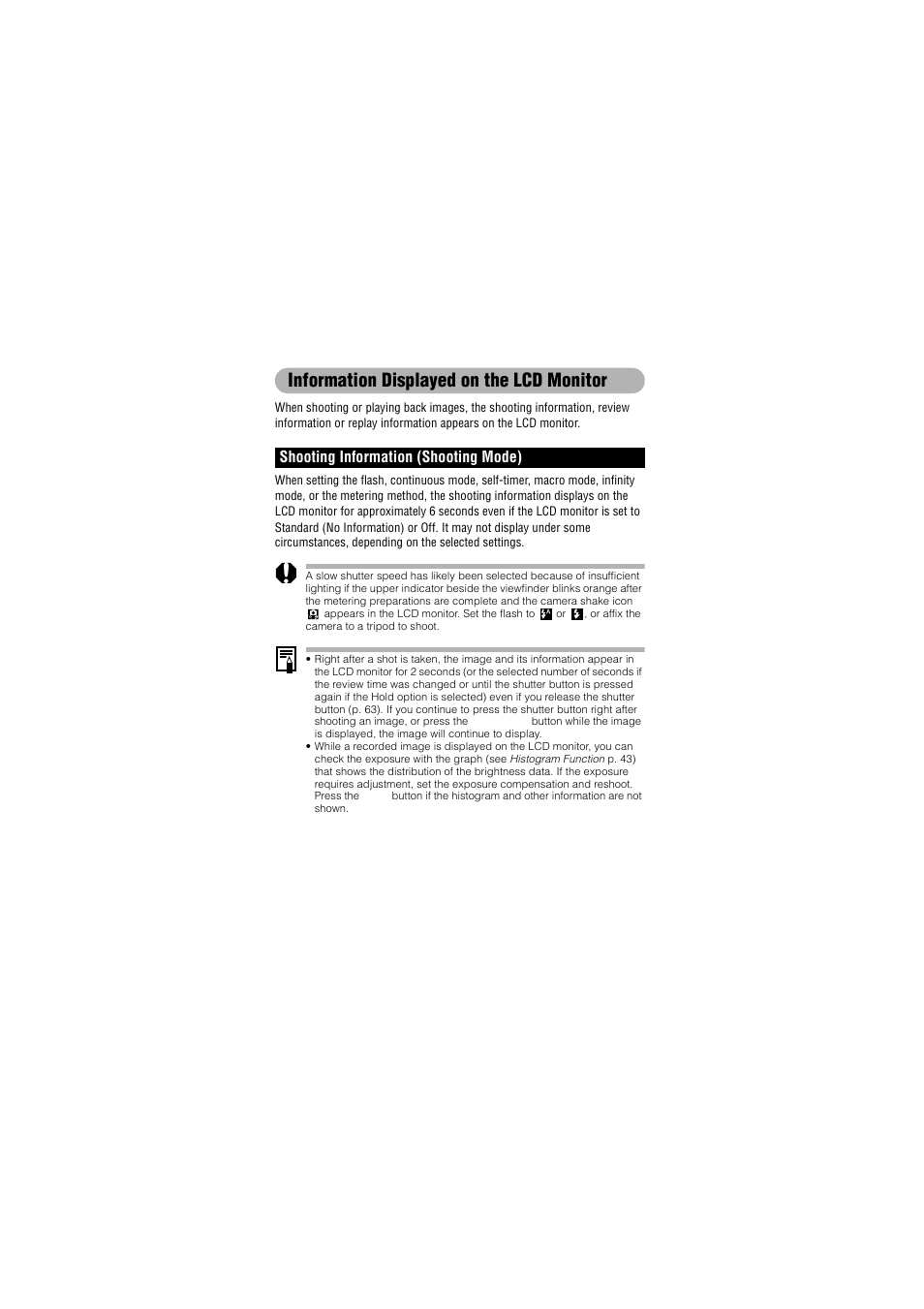Information displayed on the lcd monitor | Canon IXUS 50 User Manual | Page 42 / 196
