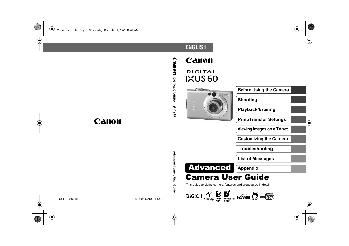 Canon IXUS 60 User Manual | 131 pages