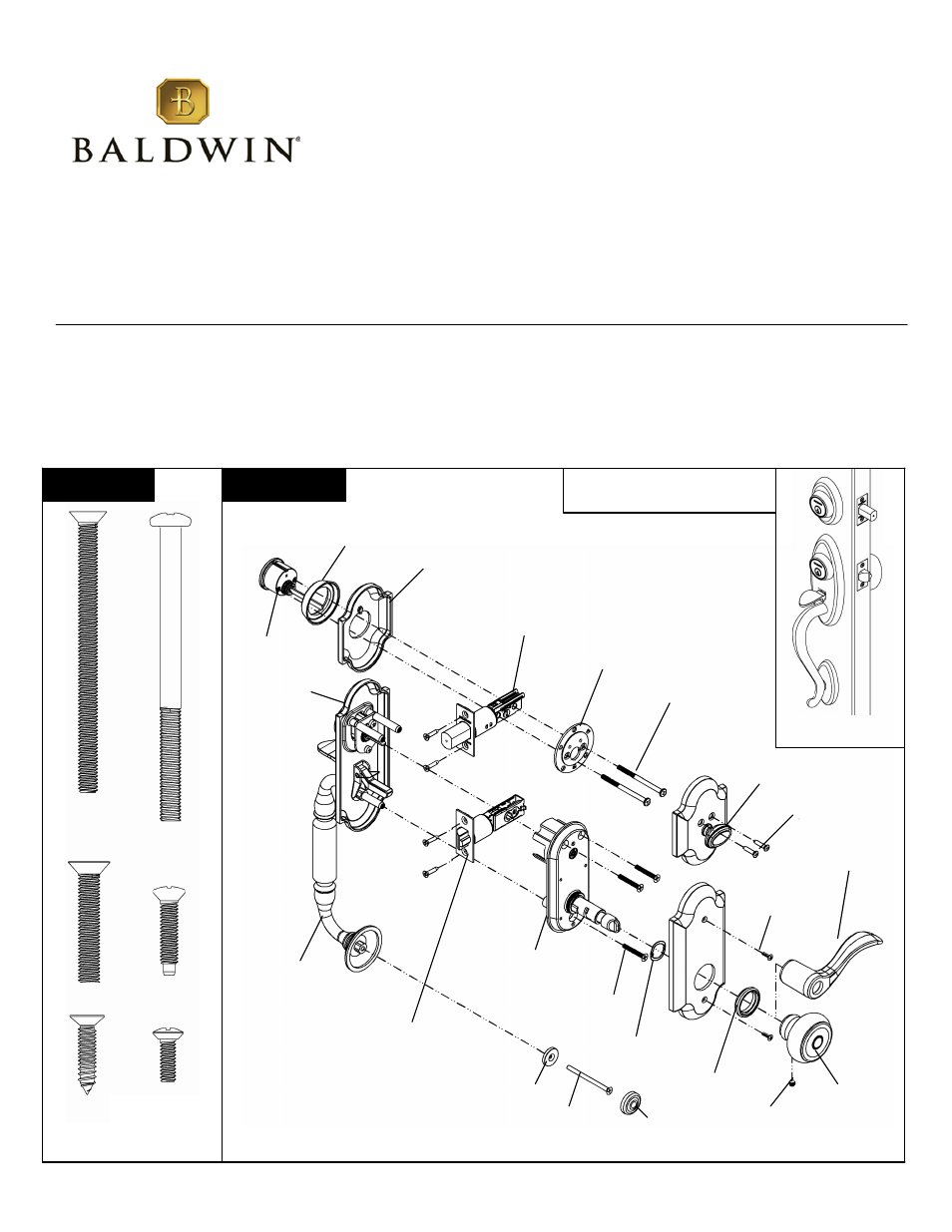 Baldwin Ashton Two-Point Lock Handleset User Manual | 4 pages