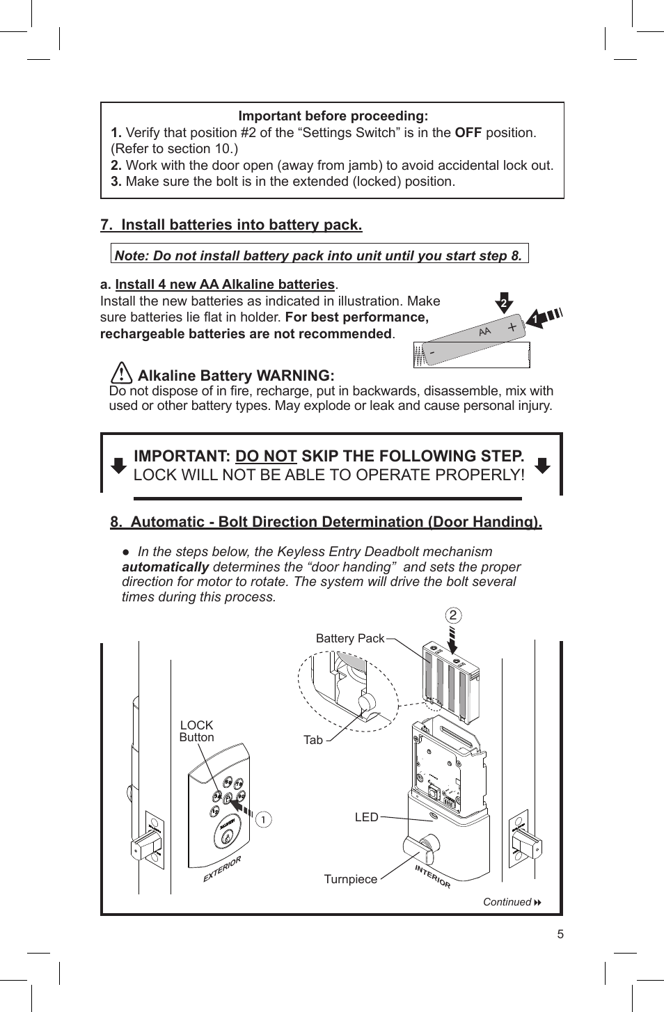 Baldwin Soho AC Z-Wave Deadbolt User Manual | Page 5 / 27