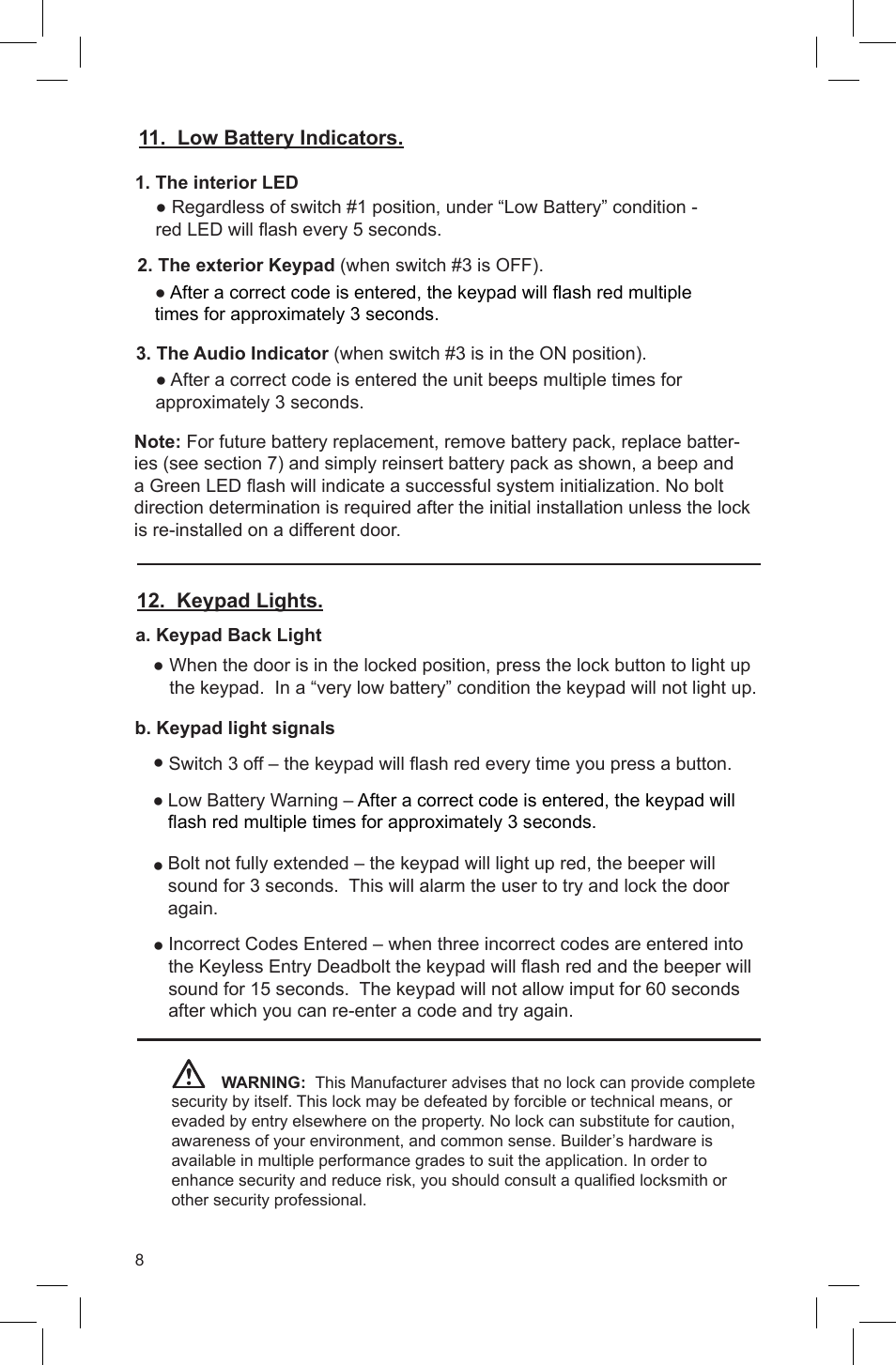 Baldwin Soho AC Z-Wave Deadbolt User Manual | Page 8 / 27