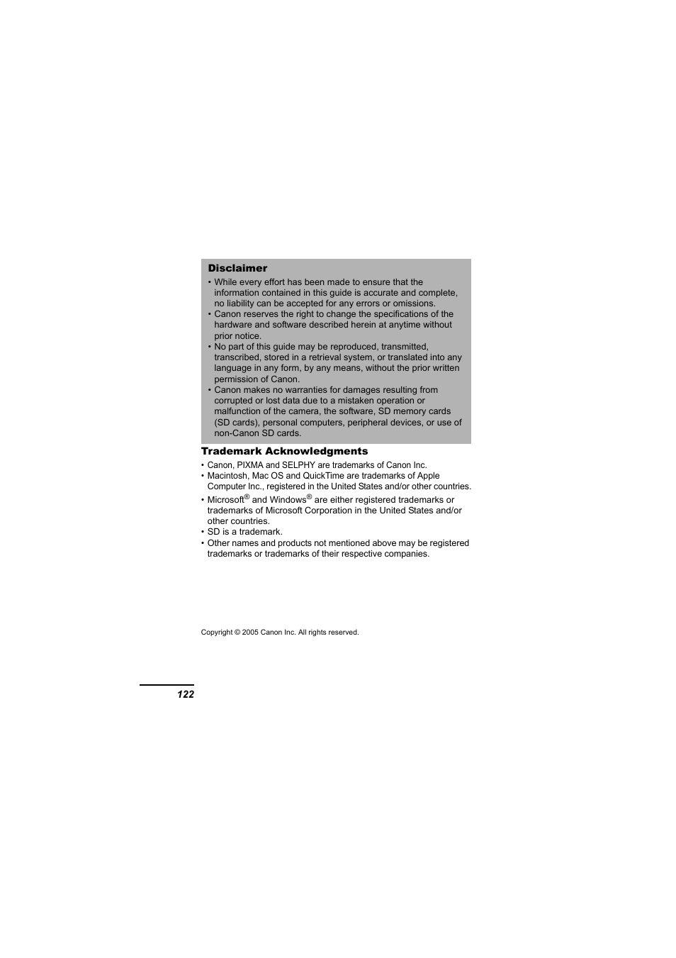 Canon IXUS 55 User Manual | Page 124 / 127
