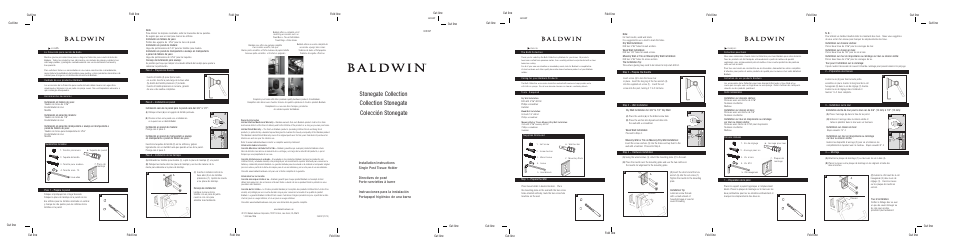 Baldwin Stonegate Tissue Holder User Manual | 1 page