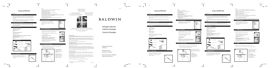 Baldwin Stonegate Towel Ring User Manual | 1 page