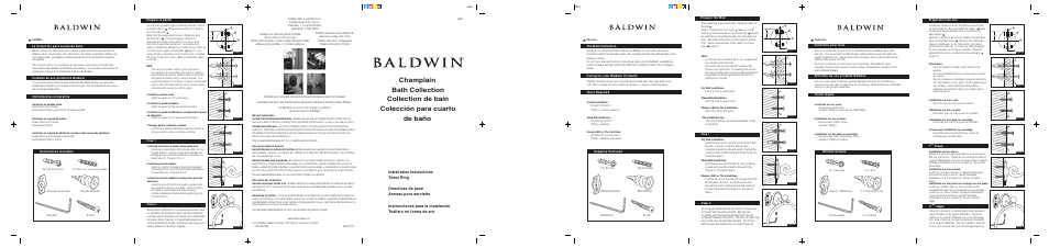 Baldwin Champlain Towel Ring User Manual | 1 page