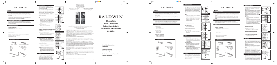 Baldwin Champlain Robe Hook User Manual | 1 page