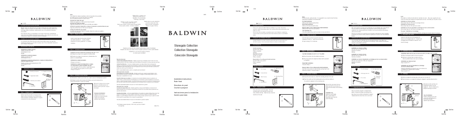 Baldwin Stonegate Robe Hook User Manual | 1 page