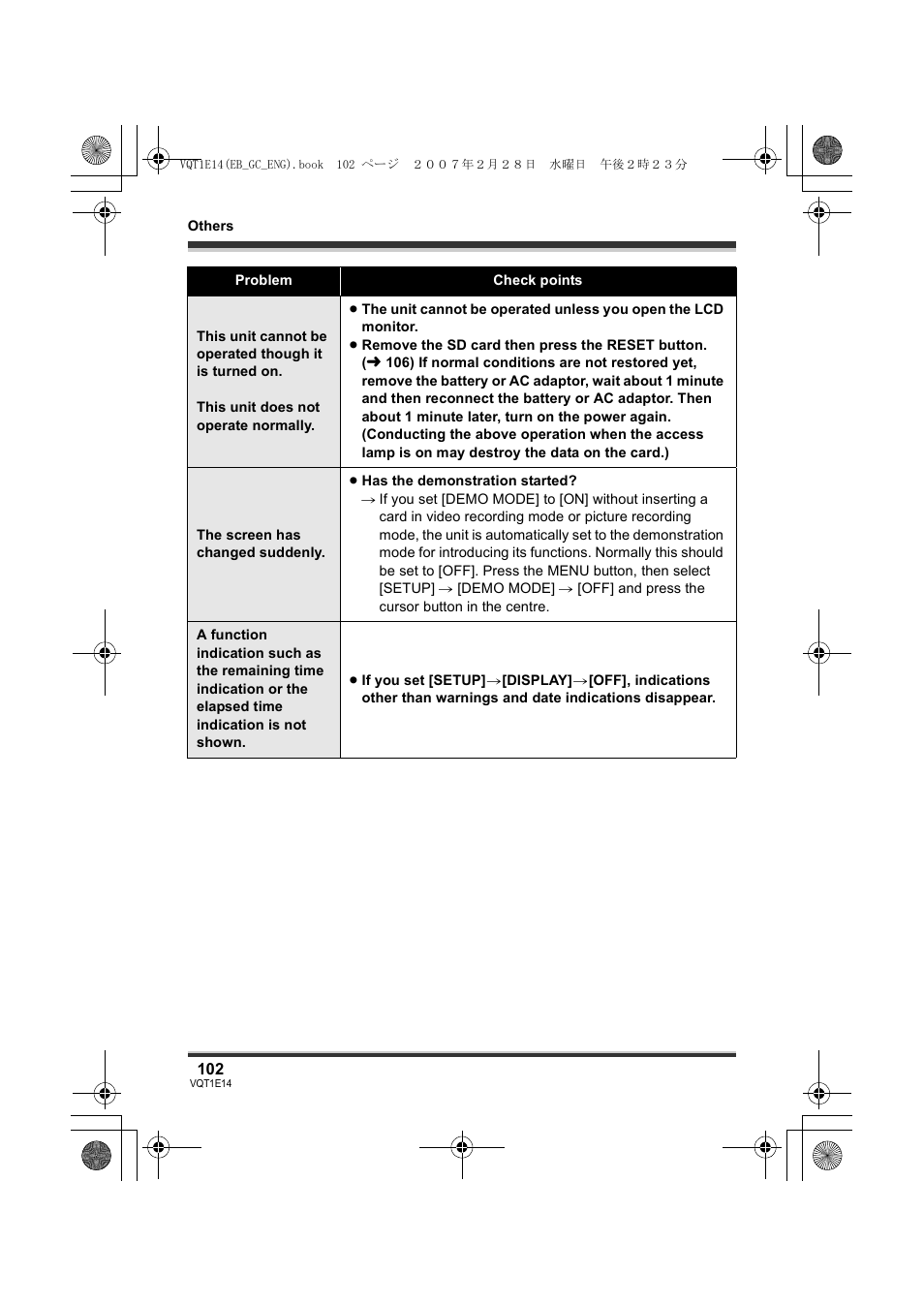 Panasonic SDR-S10 User Manual | Page 102 / 120