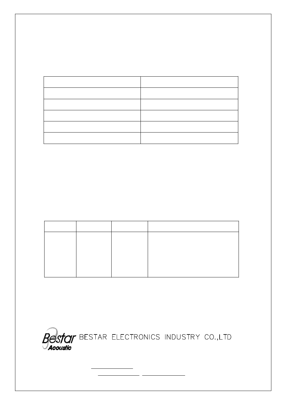 BeStar BMS2415-11C-08H05RW025 LF User Manual | 6 pages