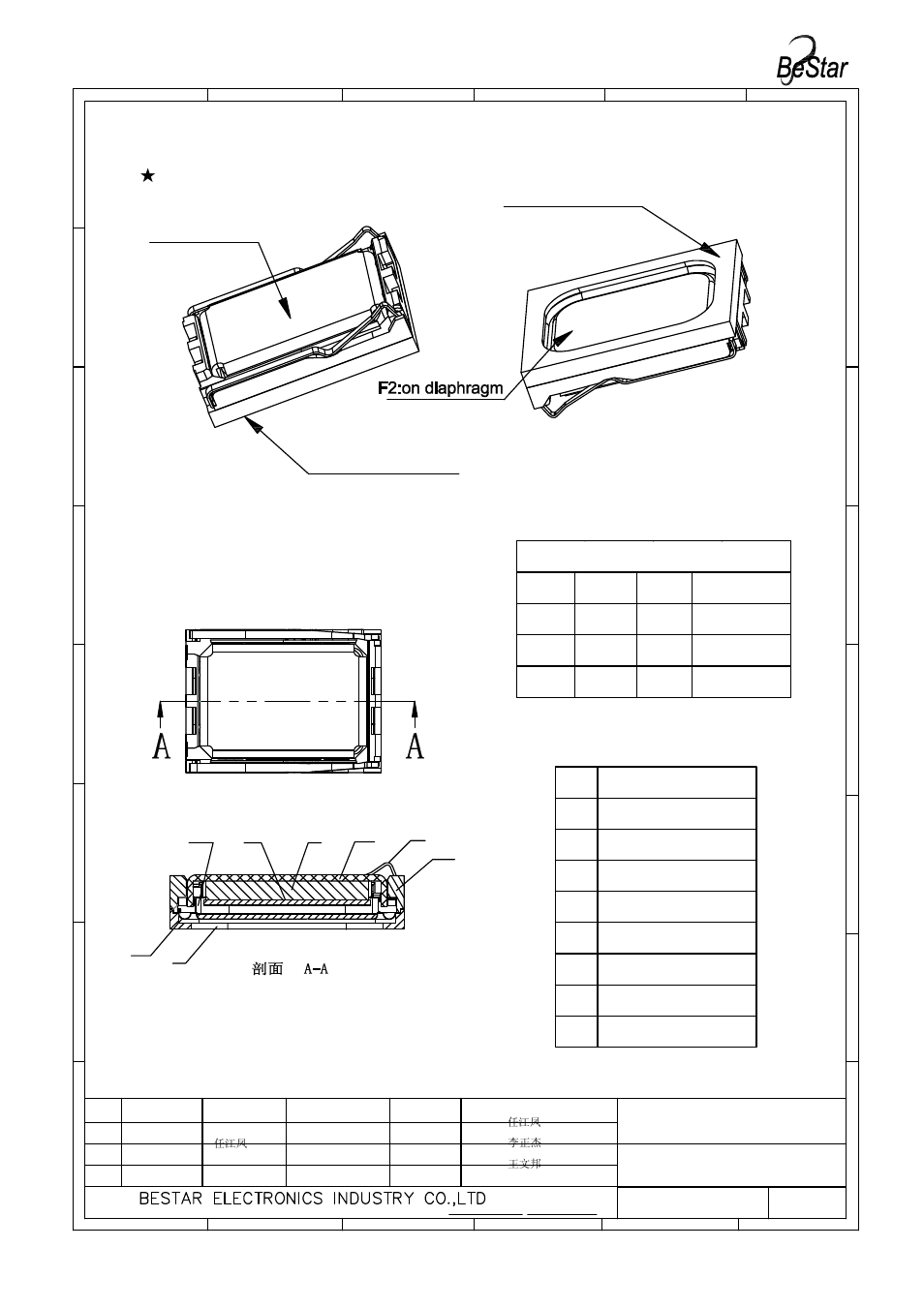 Bms1511f-11c-08h03p lf 规格书 model (1), No 1 2 3 | BeStar BMS1511F-11C-08H03P LF User Manual | Page 9 / 12
