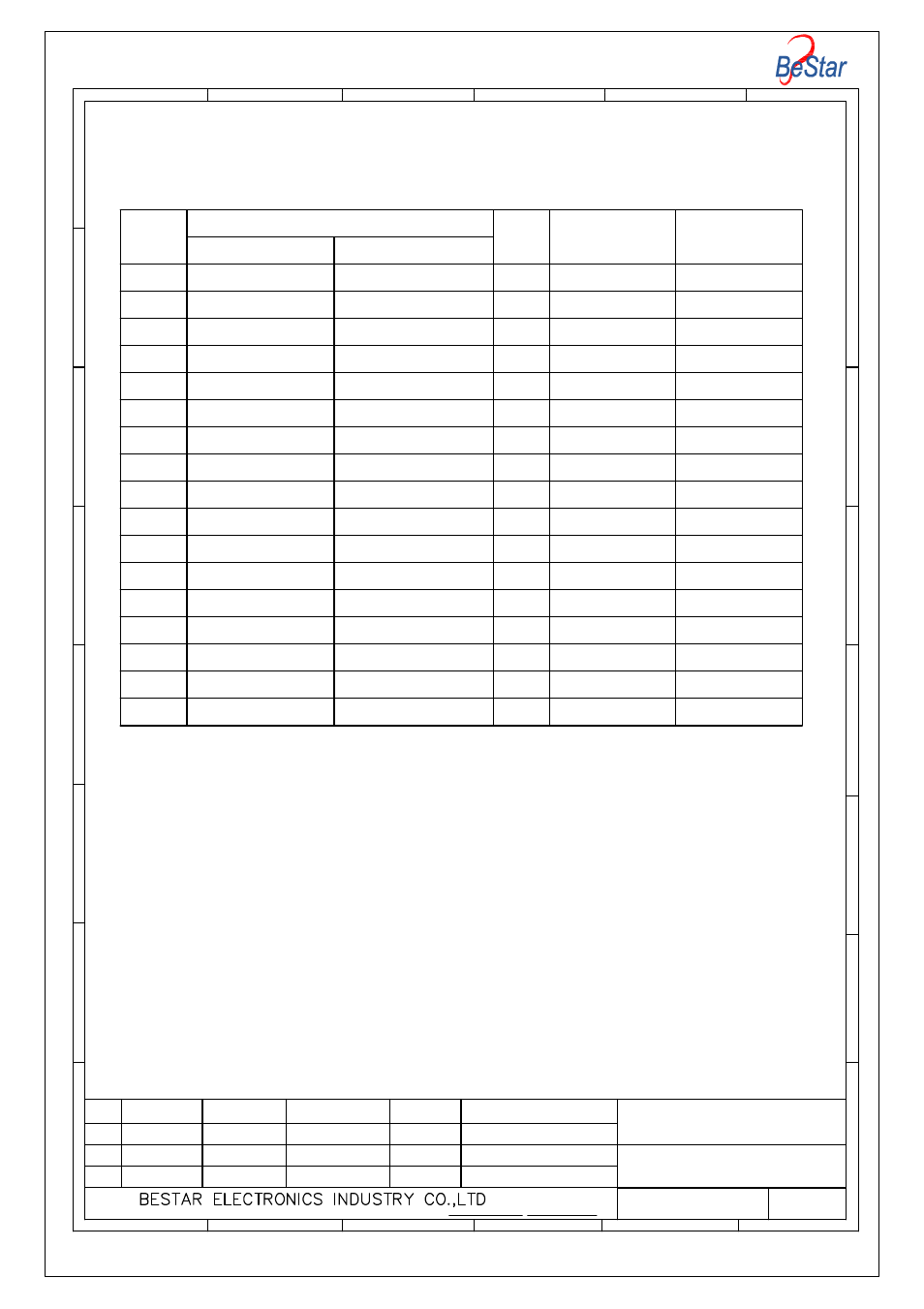 Bms1511f-11c-08h3.5w018 lf 规格书 model (1), Con fiden tial, History change record | BeStar BMS1511F-11C-08H3.5W018 LF User Manual | Page 13 / 13