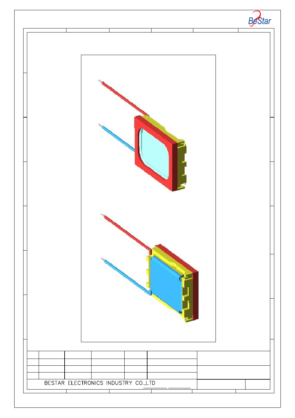 Bms1511f-11c-08h3.5w018 lf 规格书 model (1), Con fiden tial | BeStar BMS1511F-11C-08H3.5W018 LF User Manual | Page 2 / 13