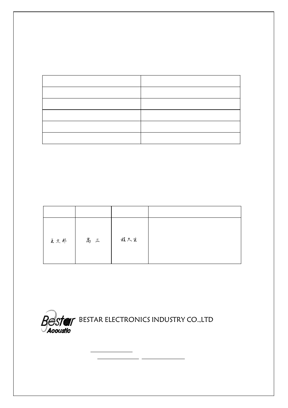 BeStar BMS1020-11C-08H3.8P LF User Manual | 6 pages