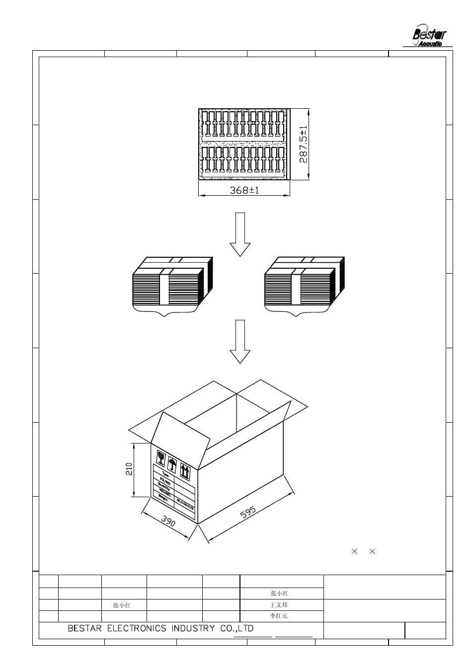 Packing, Remark, Speaker | 200pcs | BeStar BLS2040-11-08H8.1 LF User Manual | Page 5 / 6