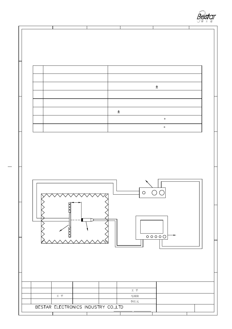 Technical terms, Pizeo speaker, Power amplifier | 5 v rm s), Anechoic chamber, 2 test method | BeStar BPS2030H1.3-01 User Manual | Page 2 / 7