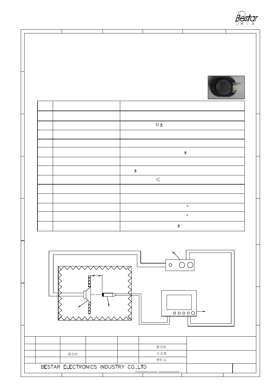 Description, Characteristics, 1 electrical and mechanical characteristics | BeStar BMS1712P-11C-08H3.4R LF User Manual | Page 2 / 7