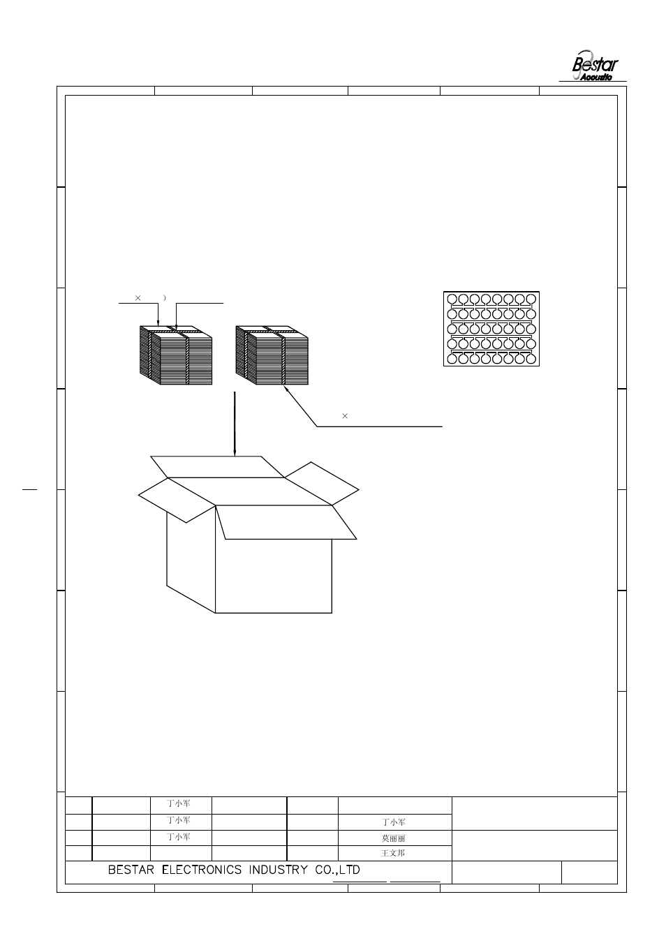 Packing, 40pcs, Speaker | BeStar BMS36-12B-16H4.8CW100JLF User Manual | Page 5 / 6