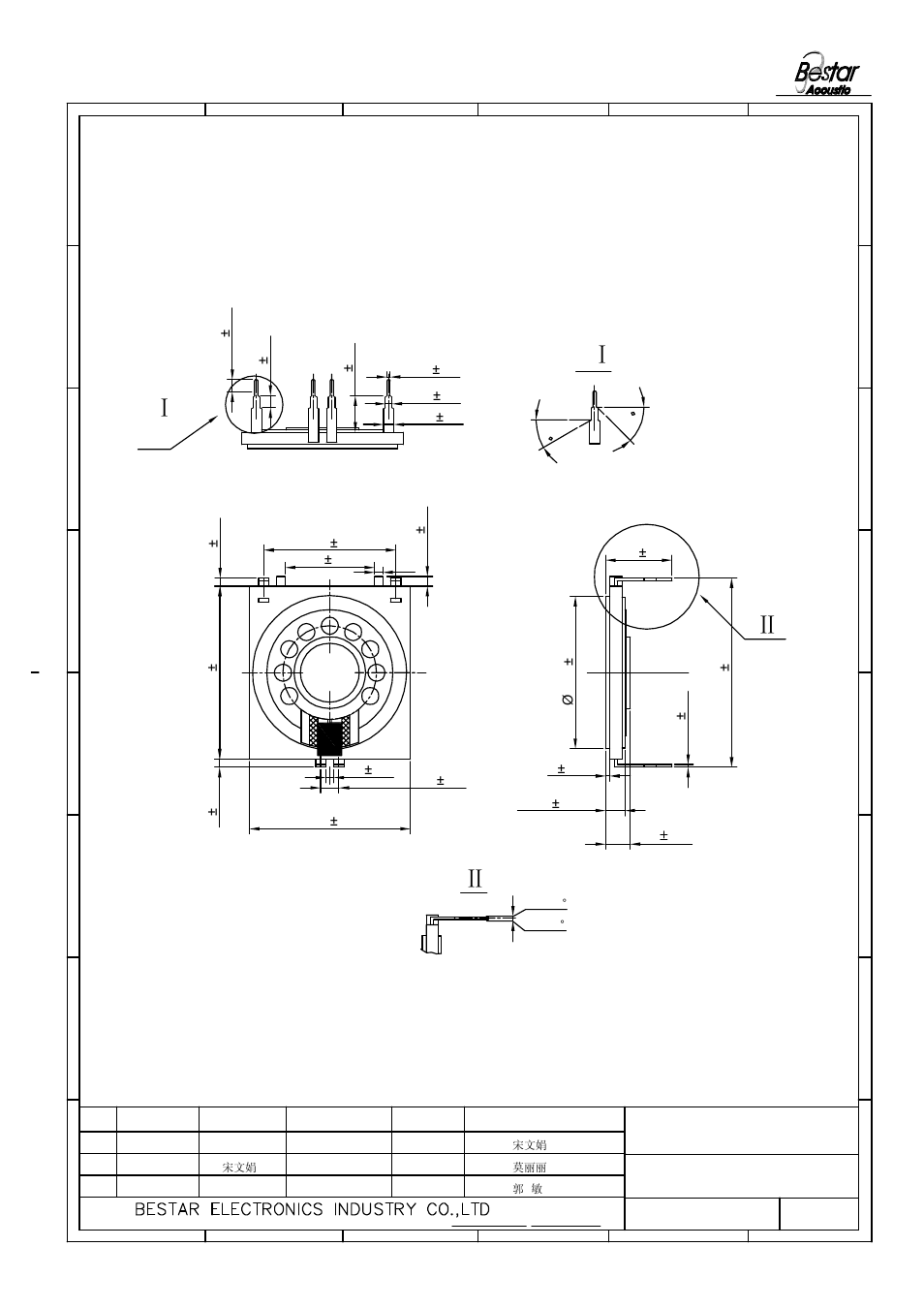 Dimension | BeStar BMS36100PC_W FR3_MG3-HT LF User Manual | Page 3 / 6