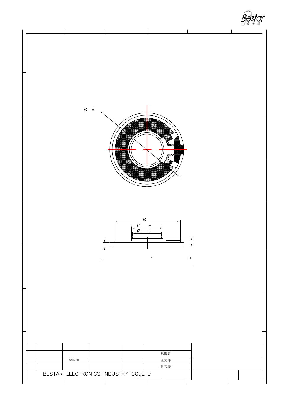 Drawing, Unit:mm | BeStar BMS40-12-08H4.9-02 LF User Manual | Page 5 / 8