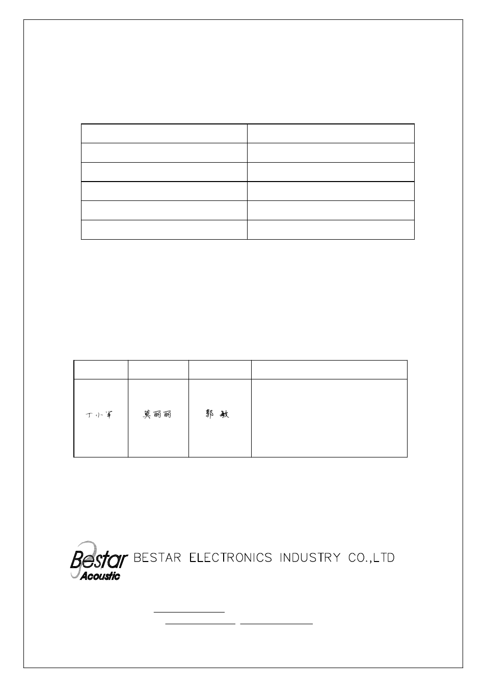 BeStar BMS3650L1-LF User Manual | 7 pages