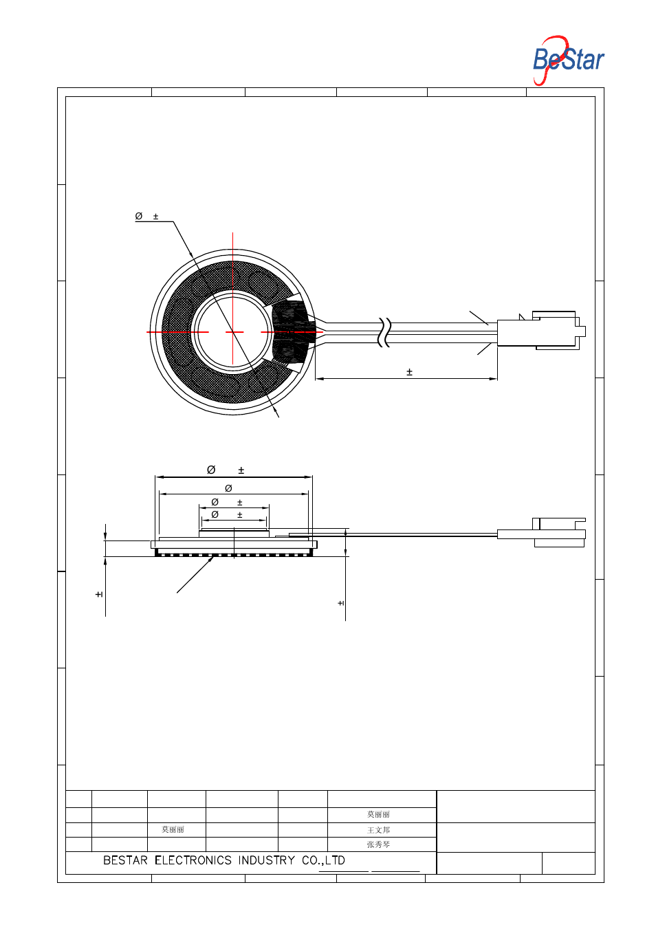 Drawing, Unit:mm | BeStar BMS40-12-08H6.9CW65M LF User Manual | Page 5 / 8