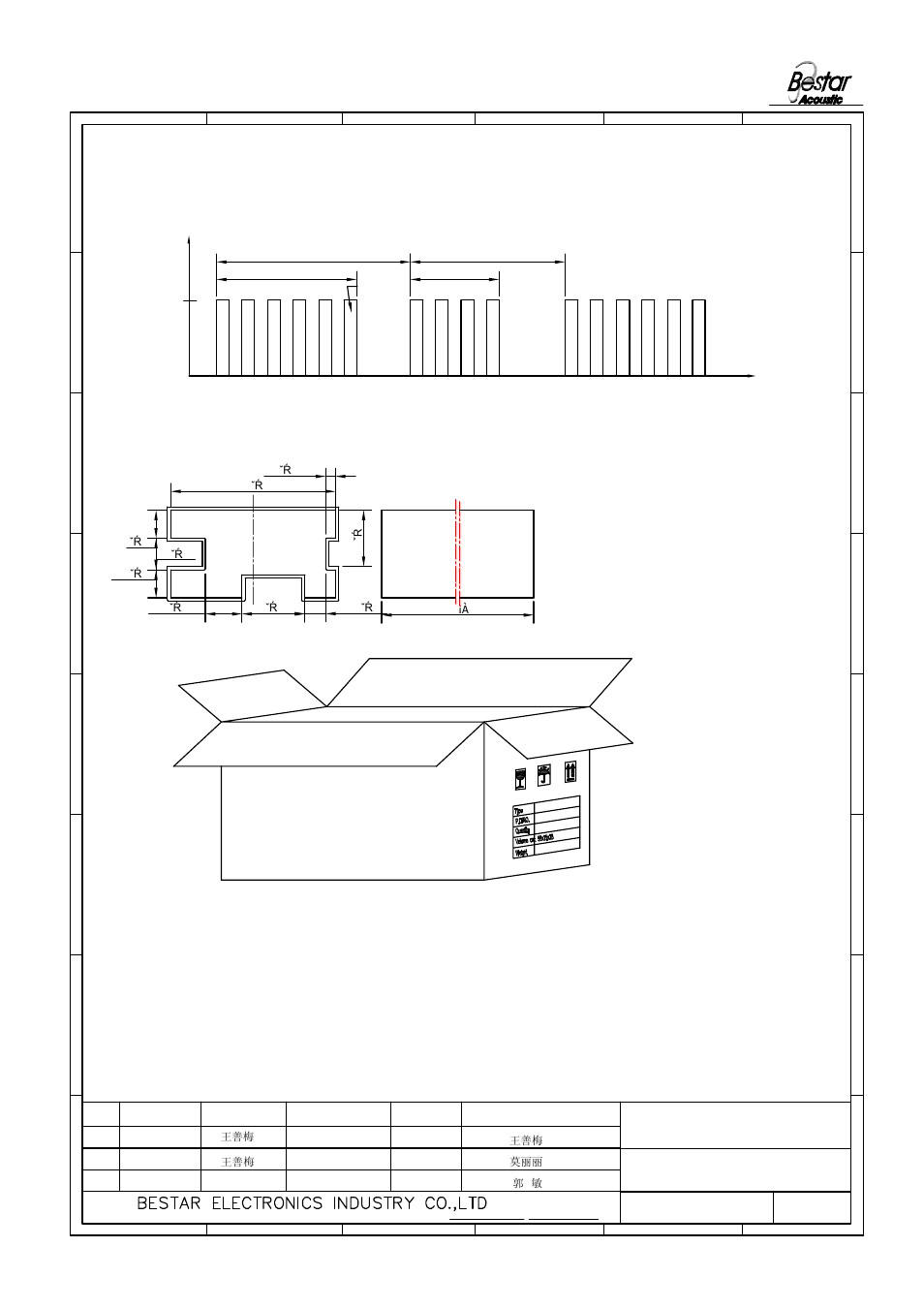 Packing, 1 packing drawing 6.2 packing quantity, Speaker | BeStar BMS3450-01 User Manual | Page 7 / 8