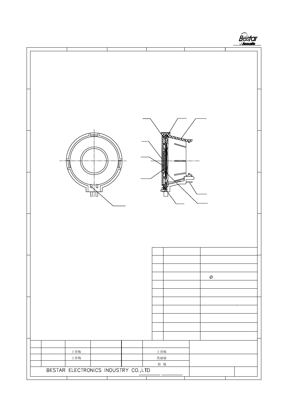 Bill of material | BeStar BMS3450-03LF User Manual | Page 5 / 8