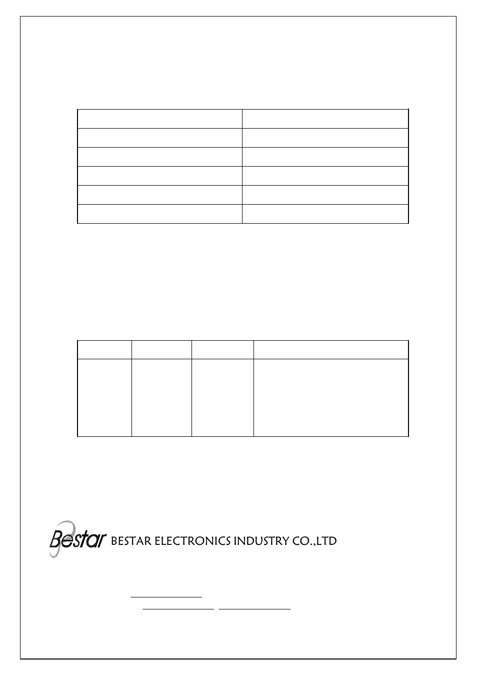 BeStar BMS36-12-08H4.8 LF User Manual | 6 pages