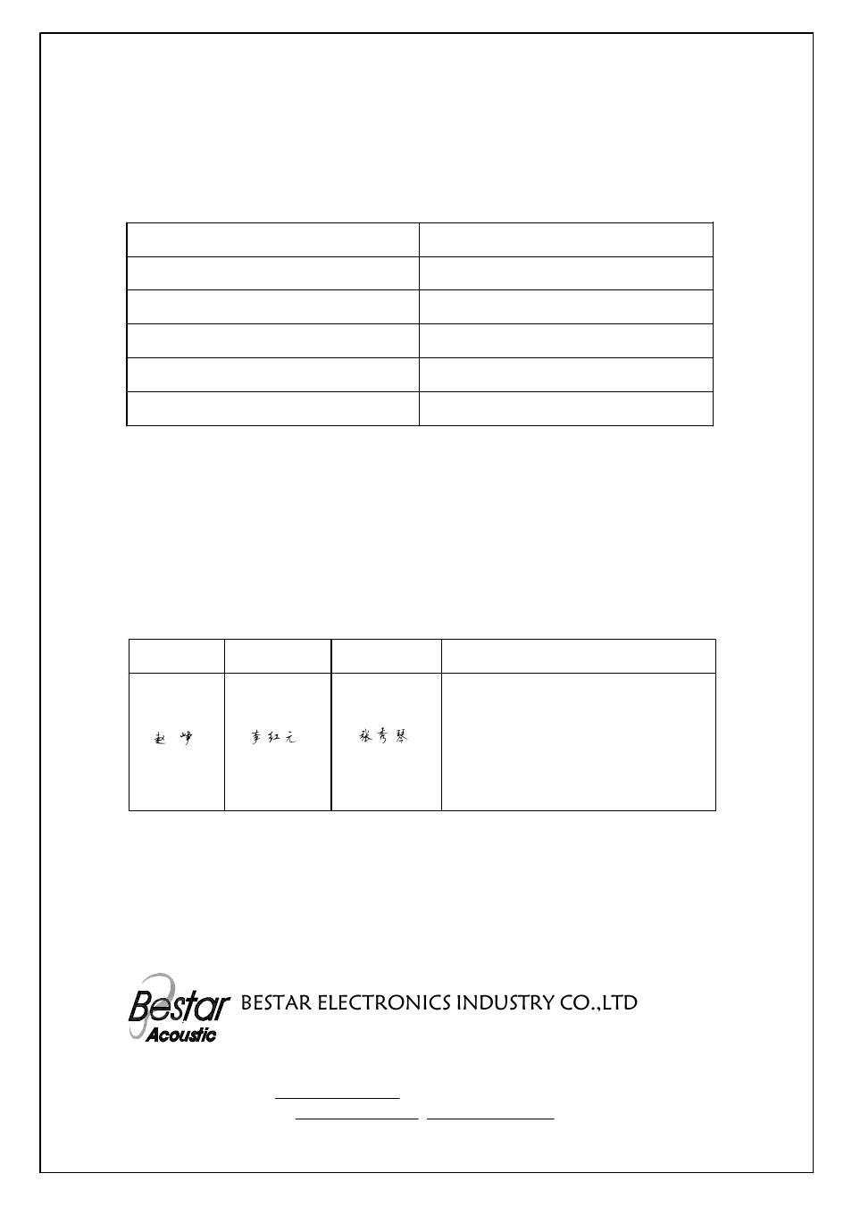 BeStar BPT2812XH25W150 LF User Manual | 6 pages