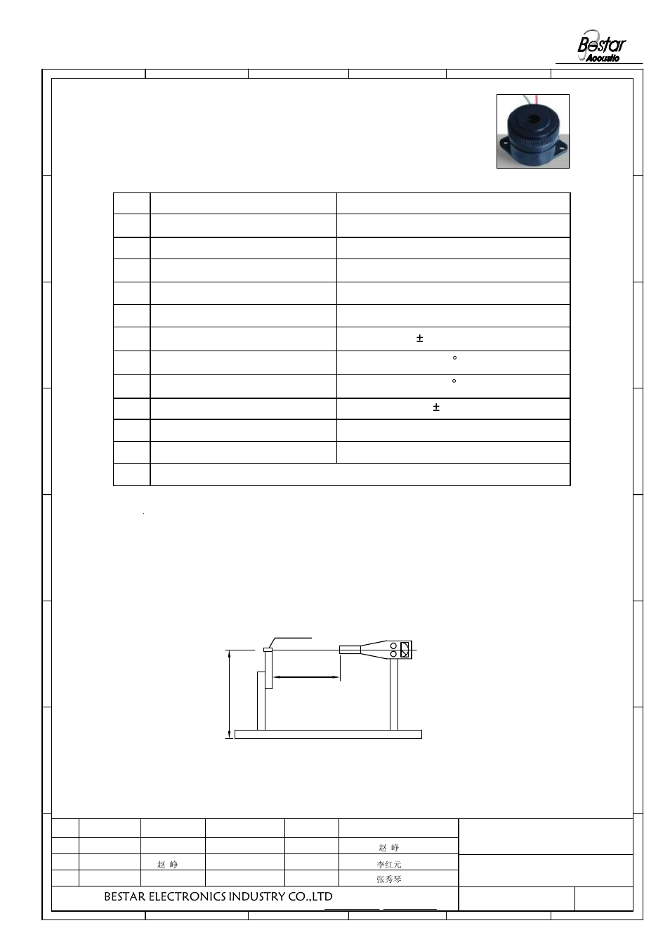 Characteristics, 2 test method, 1 electrical and mechanical characteristics | Bestar electronics industry co.,ltd | BeStar BPT2812XH25W150 LF User Manual | Page 2 / 6