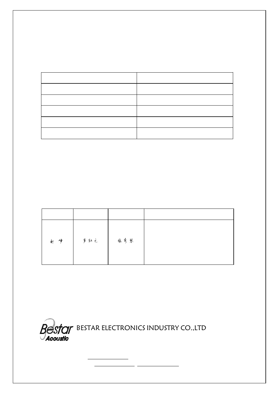 BeStar BPT2412XH16 LF User Manual | 5 pages