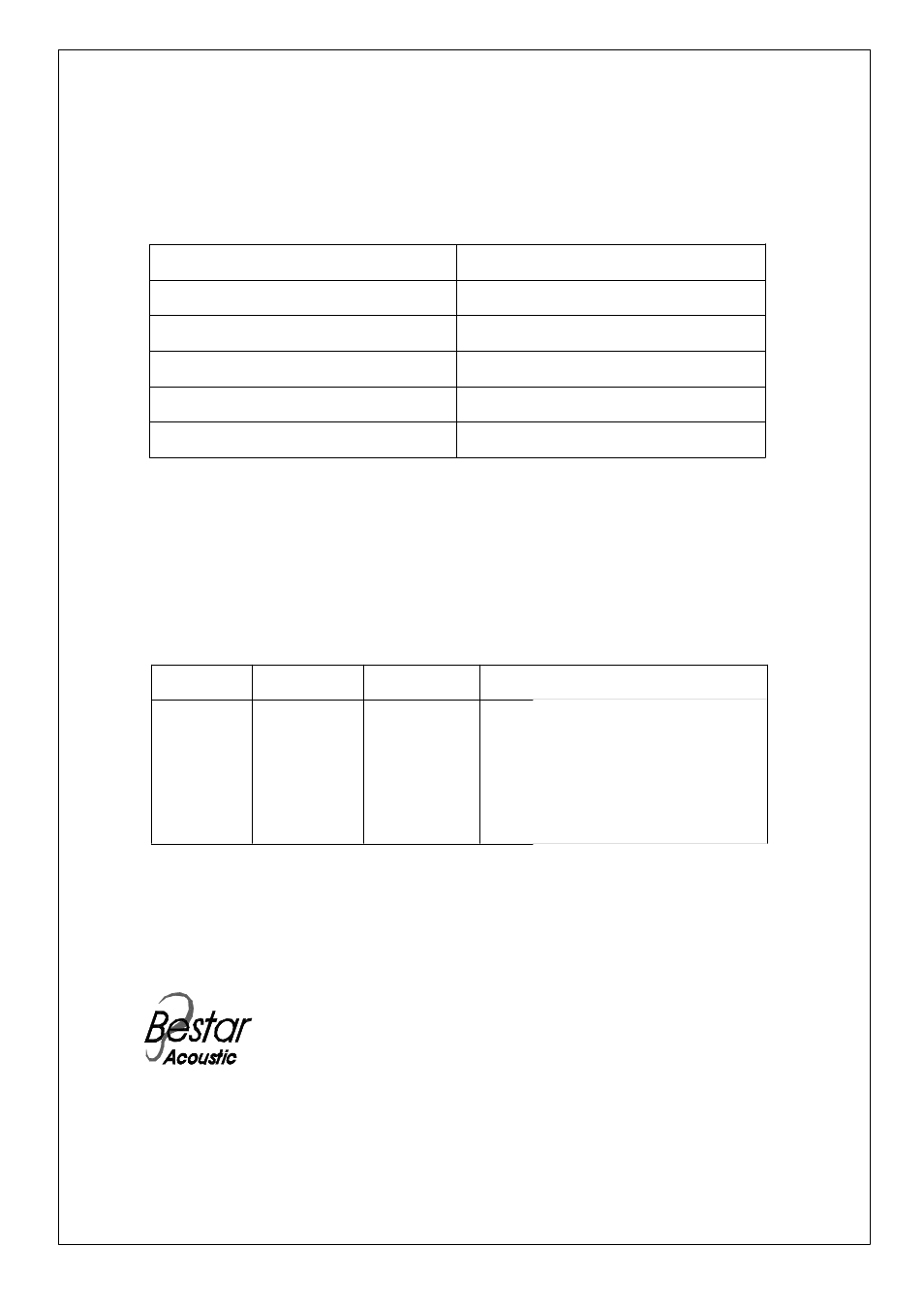 BeStar BPT2412XH9.5-04 LF User Manual | 6 pages