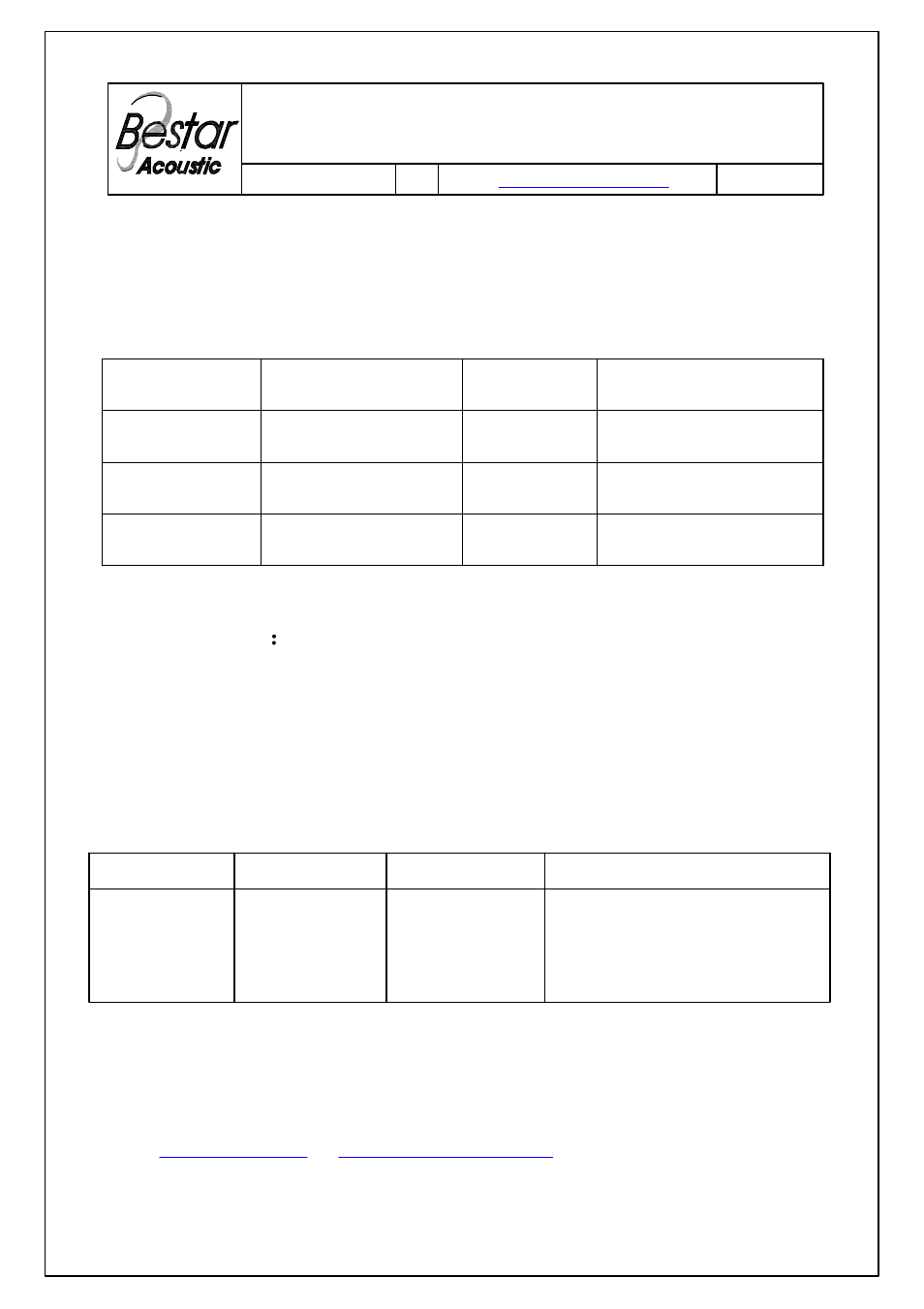 BeStar BPT2312XH12W-01 User Manual | 6 pages