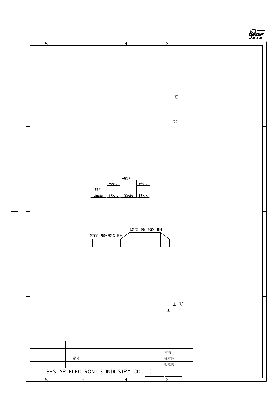 Reliability test, Direction 3 ±0.5s, Transducer | BeStar BMT1612XH14-01 LF User Manual | Page 4 / 6