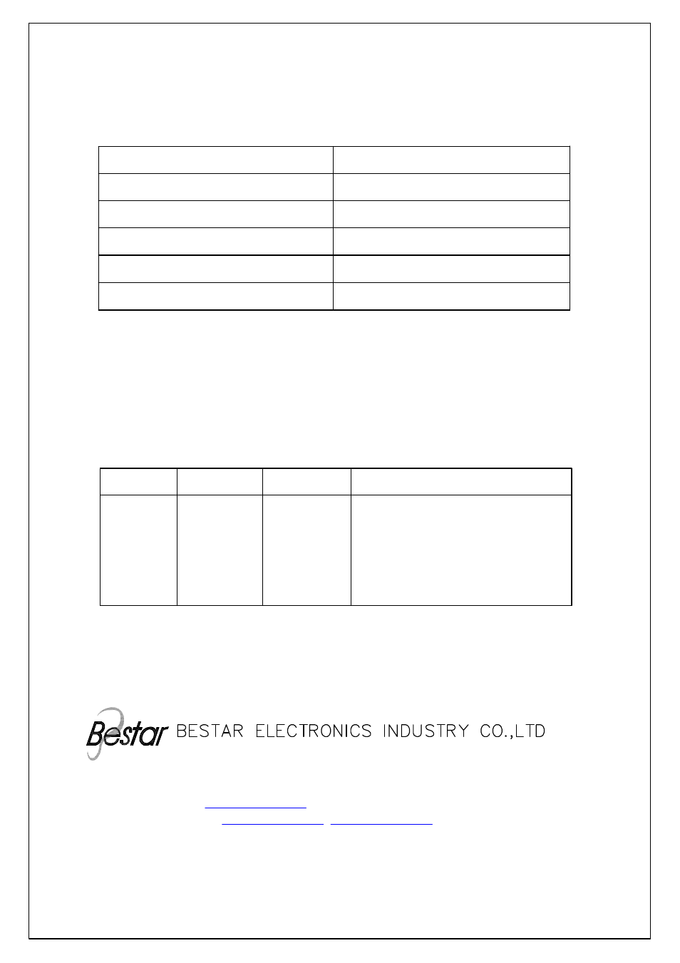 BeStar BPT-18-01 LF User Manual | 8 pages