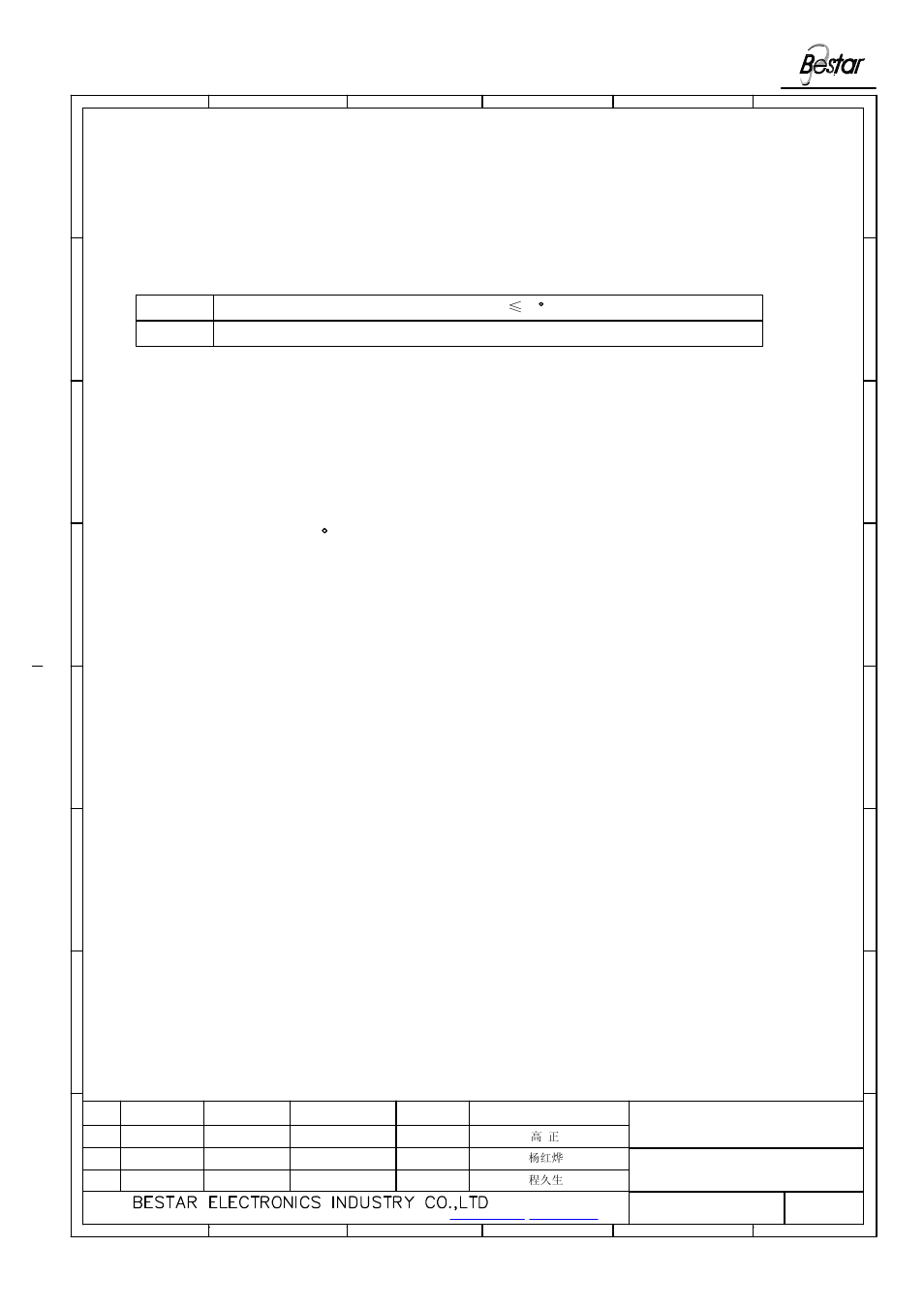 Bpt-18-01 lf, Moisture classification level and floor life, Msl rating and notice | Level, 1 year, Piezo sounder | BeStar BPT-18-01 LF User Manual | Page 7 / 8