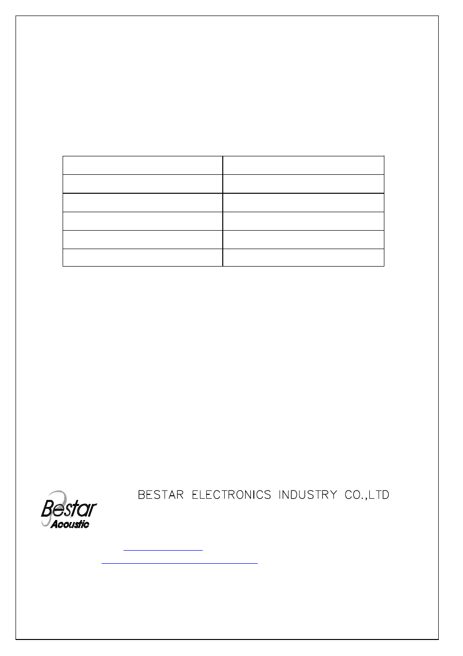 BeStar BPT-17B User Manual | 5 pages