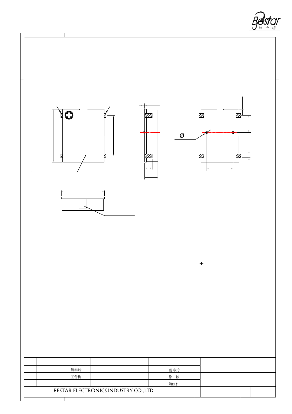 Dimension, Bestar smt1405 xx.xx, Tolerance: 0.3 unit:mm | Sound port, Pole(-) pole(+), Xx.xx"means "week.year, Bestar electronics industry co.,ltd | BeStar SMT1411-05H3.5-05 LF User Manual | Page 3 / 8