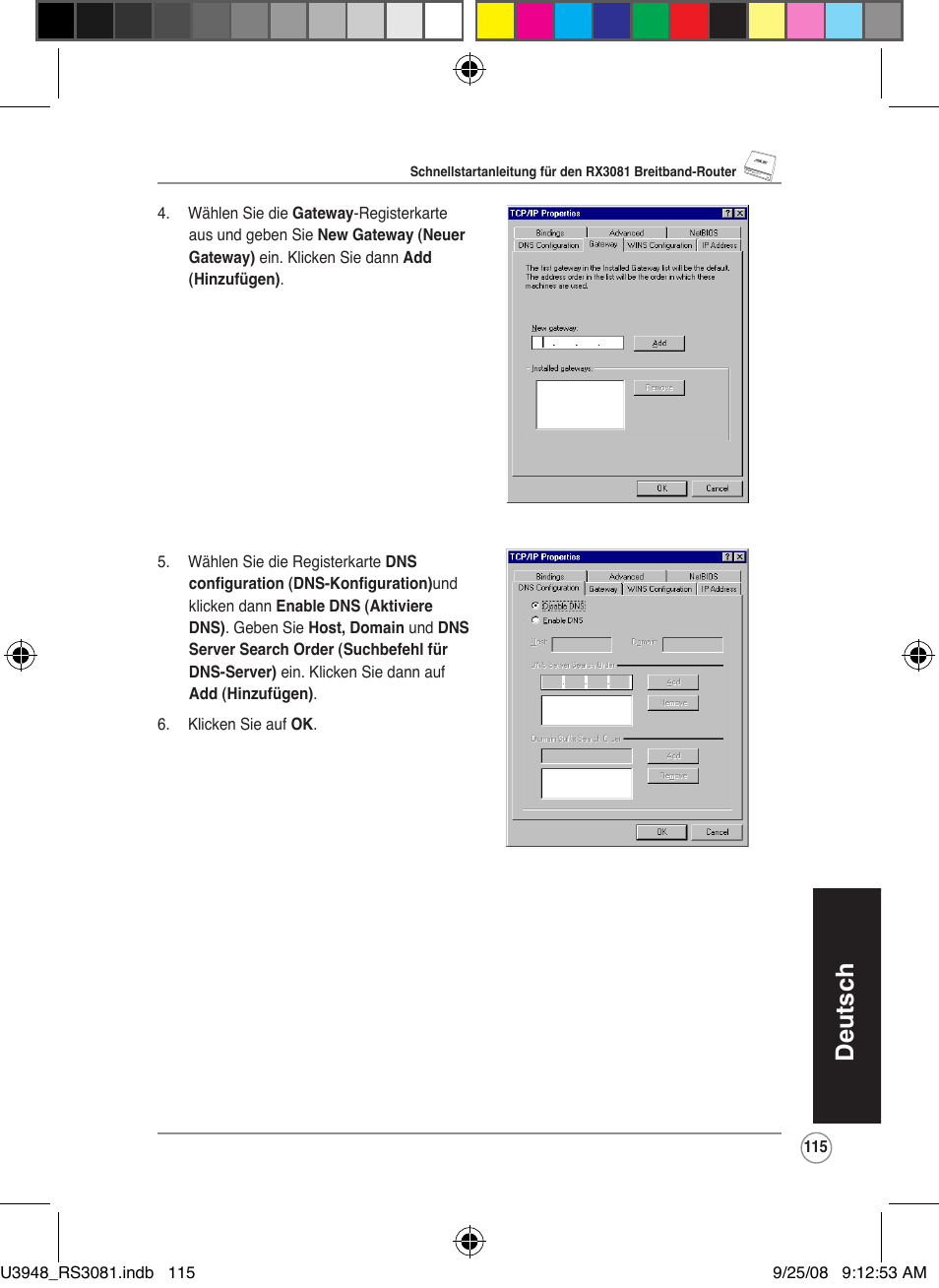 Deutsch | Asus RX3081 User Manual | Page 115 / 301