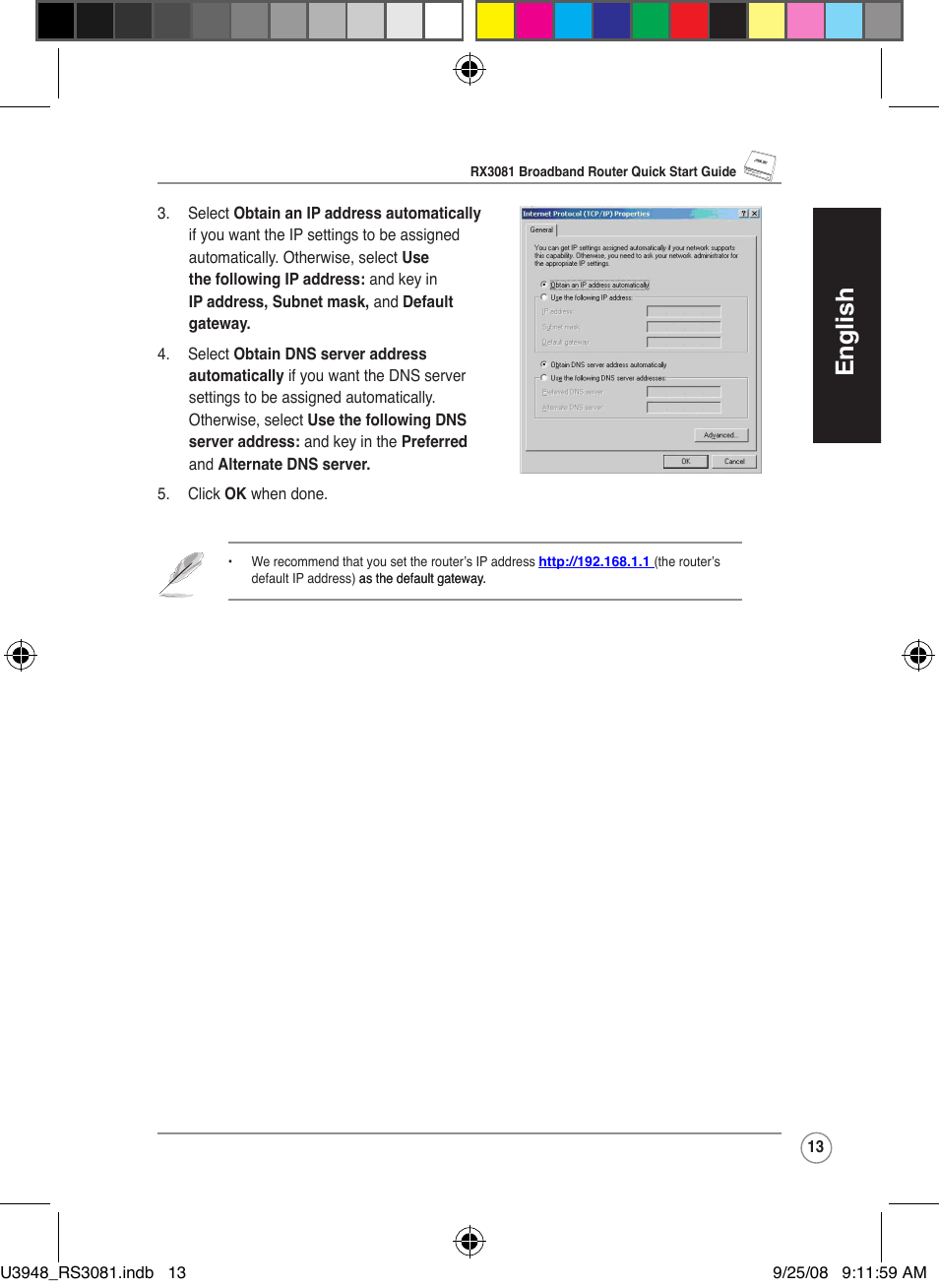 English | Asus RX3081 User Manual | Page 13 / 301