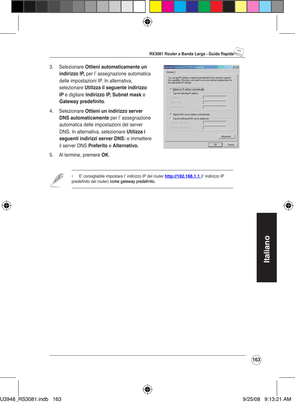 Italiano | Asus RX3081 User Manual | Page 163 / 301