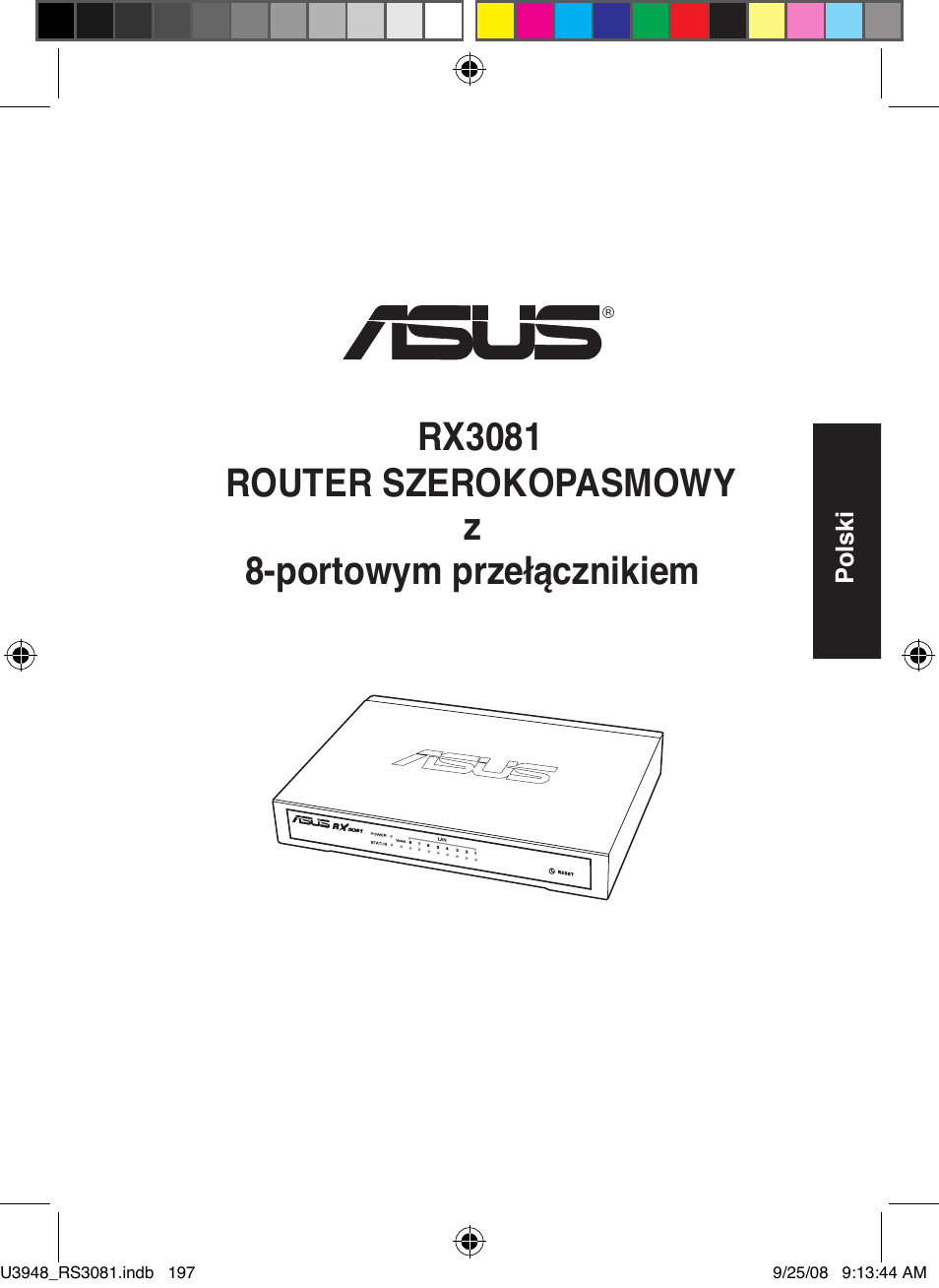 Rx3081 router szerokopasmowy, Z8-portowym przełącznikiem | Asus RX3081 User Manual | Page 197 / 301