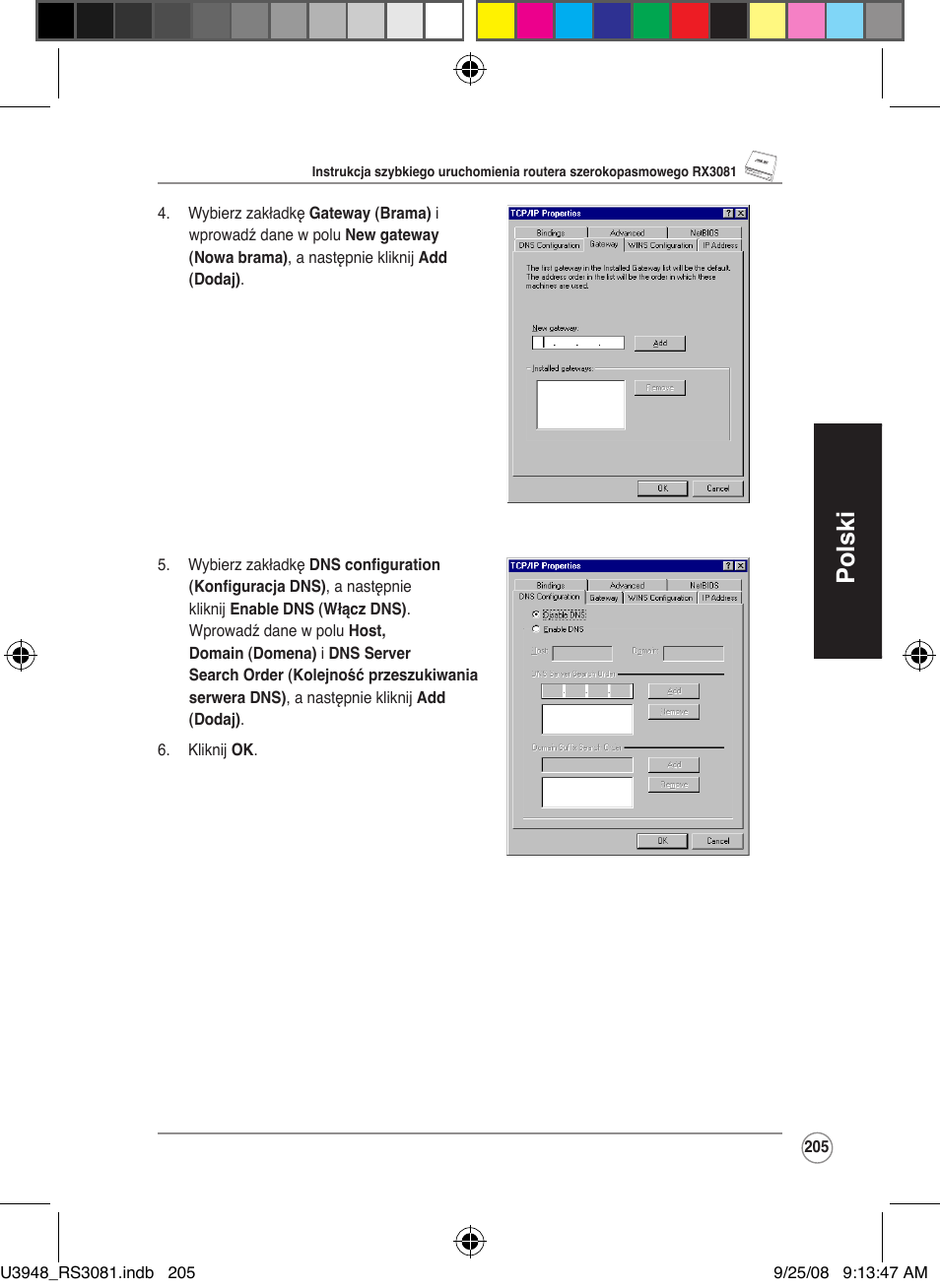 Polski | Asus RX3081 User Manual | Page 205 / 301