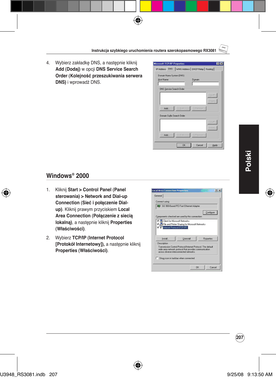 Polski, Windows | Asus RX3081 User Manual | Page 207 / 301