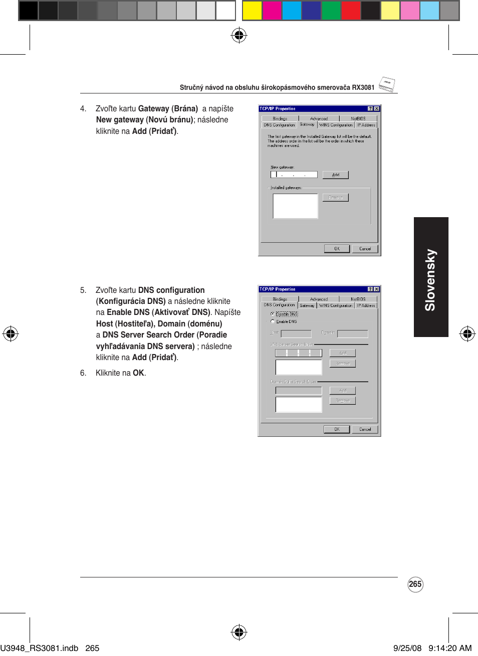 Slovensky | Asus RX3081 User Manual | Page 265 / 301