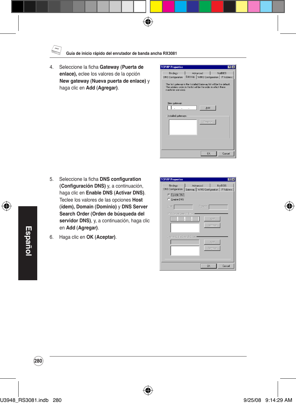 Español | Asus RX3081 User Manual | Page 280 / 301